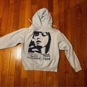 Taylor Swift Midnights Hoodie Album Promo 2023 Light Blue Size Small Eras Tour